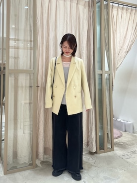 「アイテム（テーラードジャケット）」を使った、kusuda yoshikoさん（レディース・163cm・30代）の夏コーディネート