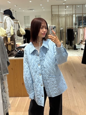 「アイテム（その他アウター）」を使った、kusuda yoshikoさん（レディース・163cm）の秋コーディネート
