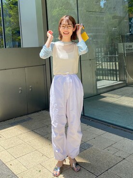 「ラグランTシャツ」｜kusuda yoshikoさん（レディース・163cm・20代）の春コーディネート