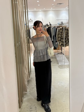 「アイテム（ボストンバッグ）」を使った、kusuda yoshikoさん（レディース・163cm・30代）の夏コーディネート