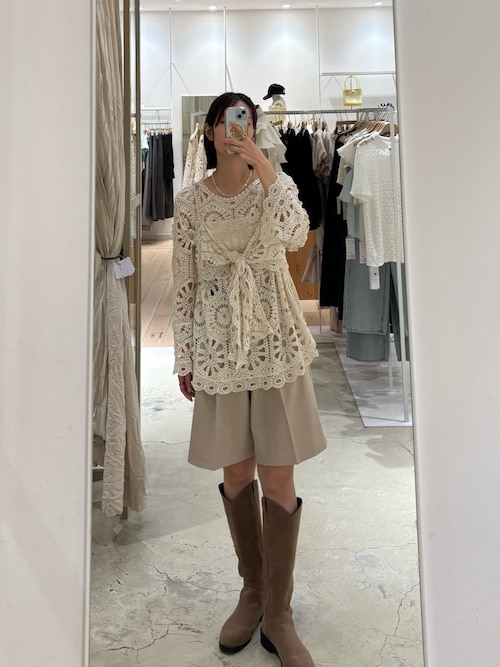 mystic ミスティック クロシェトップス＆ ビスチェSET アイボリー クロシェトップス＆ ビスチェSET | mystic(ミスティック