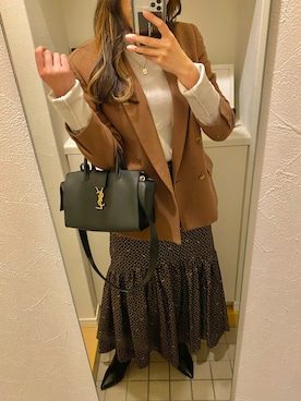 「ブラウン×ブラック」｜amiさん（レディース・167cm）の冬コーディネート