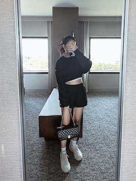 「ALOのアイテム」を使った、yumiさん（レディース・163cm）の秋コーディネート