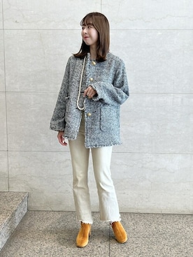 「LE TALON（ルタロン）のアイテム（ブーツ）」を使った、hazuさん（レディース・156cm）の秋コーディネート
