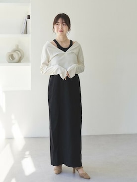 「アンクルストラップ」｜hazuさん（レディース・156cm）の冬コーディネート
