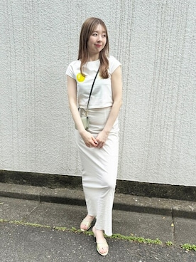「トレンドファッション」｜「アイテム（サンダル）」を使った、hazuさん（レディース・156cm）の春コーディネート