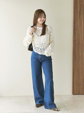 「スクエアトゥ」｜「アイテム（その他シューズ）」を使った、hazuさん（レディース・156cm）の夏コーディネート
