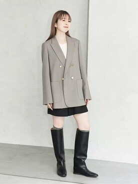 「LE TALON（ルタロン）のアイテム（ブーツ）」を使った、hazuさん（レディース・156cm）の秋コーディネート