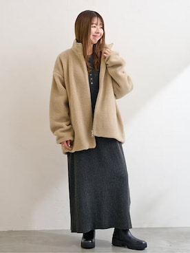 「ビブラムソール」｜hazuさん（レディース・156cm）の冬コーディネート