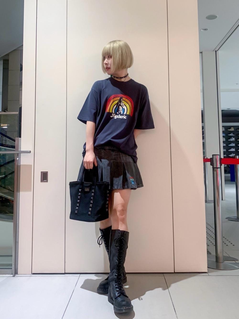 美品！　ヒステリックグラマー ボディバッグ ワンショルダー CORDURA CORDURAポリエステル トートバッグ 縦型 ワンショルダー ボディ