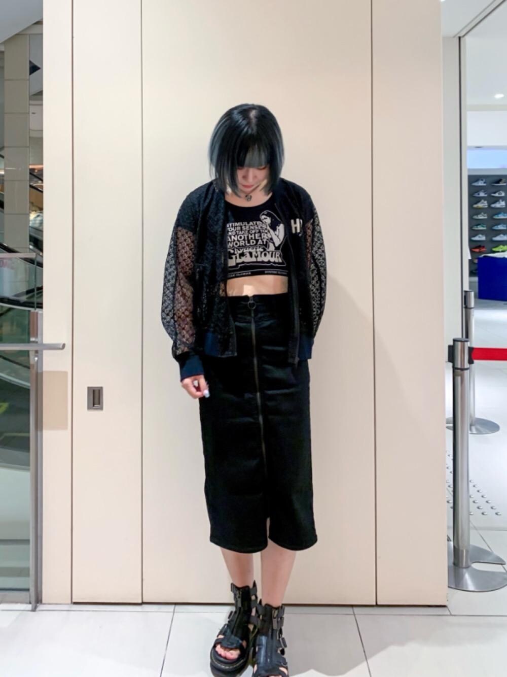 HYSTERIC / RAW POWER HYSTERIC刺繍 レースリブブルゾン/FREE/ブラック/01243AB09 20240831005141203_1000.jpg