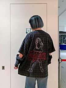 HYSTERIC GLAMOUR SMOKING GIRL チビTシャツ HYSTERIC GLAMOUR - [ラスト1点] SMOKING GIRL チビTシャツ
