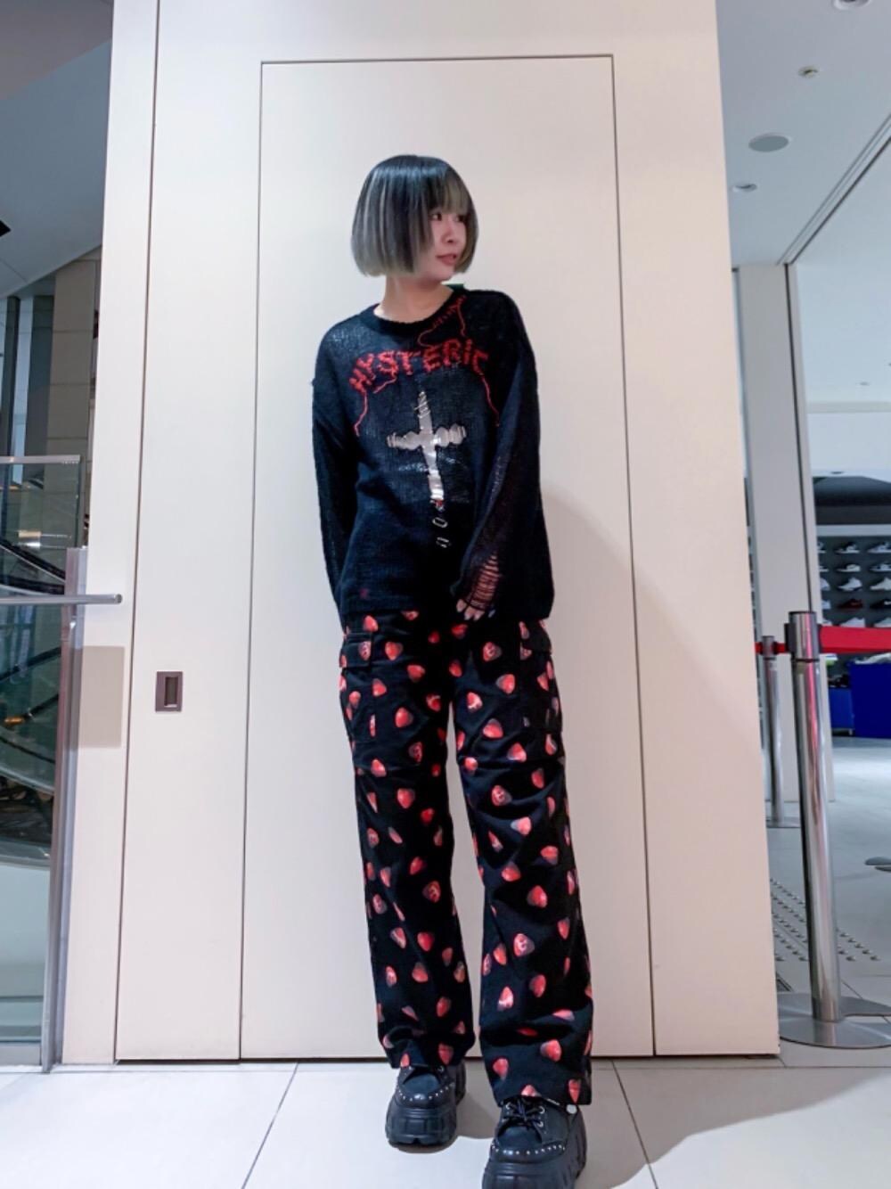 hysteric glamor logo刺繍クラッシュセーター hysteric glamor logo刺繍クラッシュセーター HYSTERIC GLAMOUR