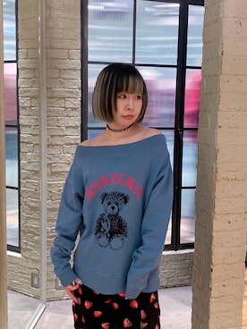 「HYSTERIC GLAMOUR（ヒステリックグラマー）のアイテム（チョーカー）」を使った、YUNさん（レディース・168cm）の秋コーディネート