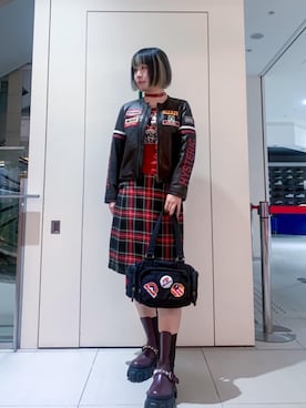 「アイテム（その他アウター）」を使った、YUNさん（レディース・168cm）の秋コーディネート