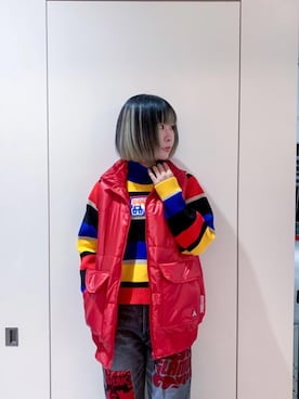 ニット セーター CAMPAIGN LOGOワッペン ボーダーセーター レディース CAMPAIGN LOGOワッペン ボーダーセーターを使った人気