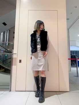 「リバーシブル」｜「アイテム（ワンピース/ドレス）」を使った、YUNさん（レディース・168cm）の秋コーディネート