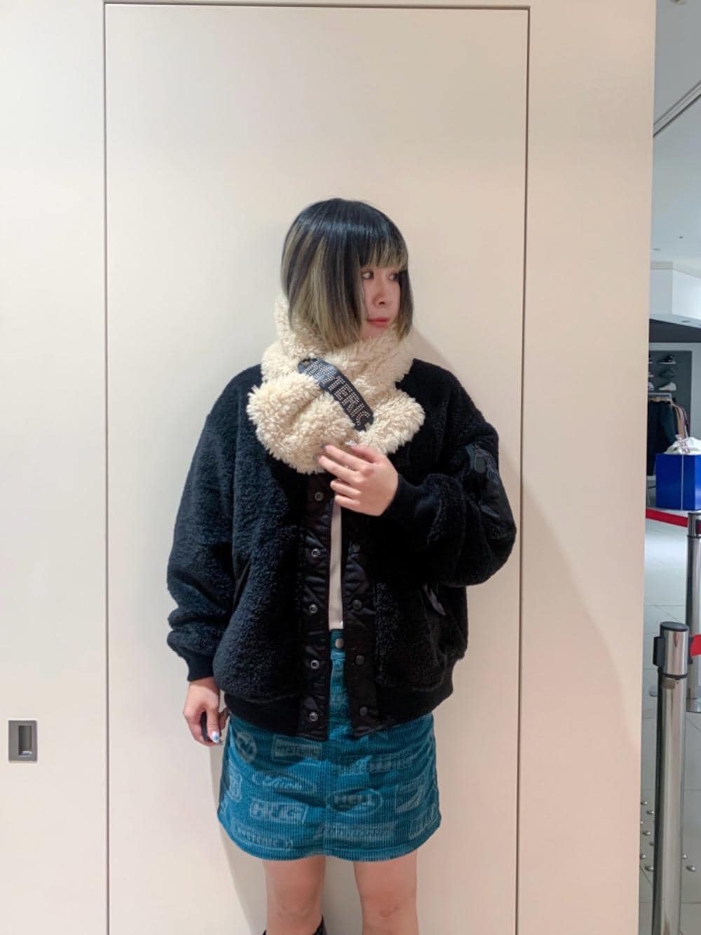 HYSTERIC GLAMOUR（ヒステリックグラマー）の「LOGO STUDS BELT ファー