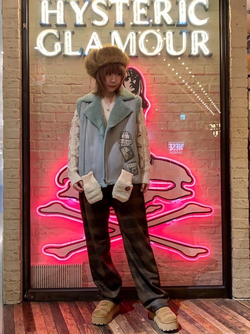 HYSTERIC HANDCUFF ショート丈クラッシュカーディガン