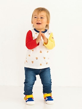 ミキハウス ホットビスケッツ店さん（キッズ・80cm）の春コーディネート