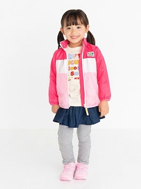 「公園コーデ」｜「アイテム（ナイロンジャケット）」を使った、ミキハウス ホットビスケッツ店さん（キッズ・103cm）の秋コーディネート