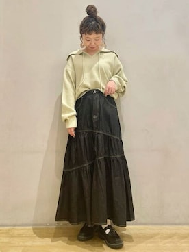 earth music&ecology officialさん（レディース・154cm）の冬コーディネート