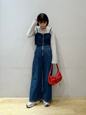 earth music&ecology officialさん（レディース・156cm）の冬コーディネート