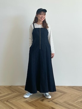 earth music&ecology officialさん(レディース・159cm)の冬コーディネート