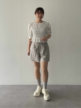 「earth music&ecology（アースミュージックアンドエコロジー）のアイテム」を使った、earth music&ecology officialさん（レディース・159cm）の春コーディネート