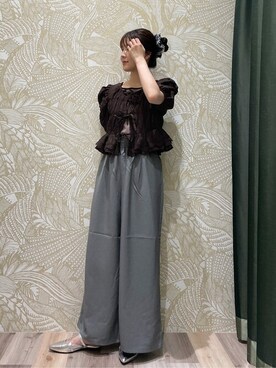 earth music&ecology officialさん（レディース・160cm）の夏コーディネート