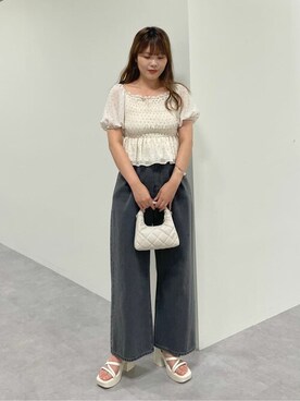 earth music&ecology officialさん（レディース・159cm）の夏コーディネート