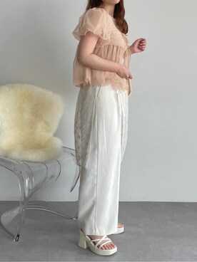 earth music&ecology officialさん（レディース・159cm）の夏コーディネート