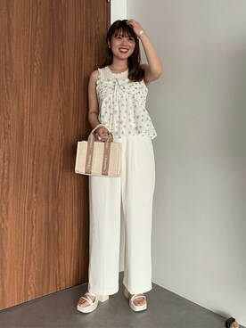 earth music&ecology officialさん（レディース・159cm）の夏コーディネート