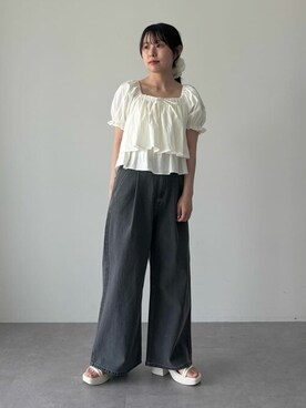 earth music&ecology officialさん（レディース・152cm）の夏コーディネート