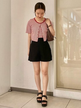 earth music&ecology officialさん（レディース・158cm）の夏コーディネート