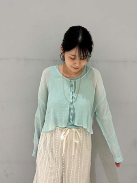 earth music&ecology officialさん（レディース・164cm）の夏コーディネート