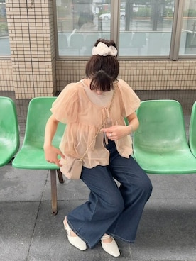 「earth music&ecology（アースミュージックアンドエコロジー）のアイテム」を使った、earth music&ecology officialさん（レディース・156cm）の夏コーディネート