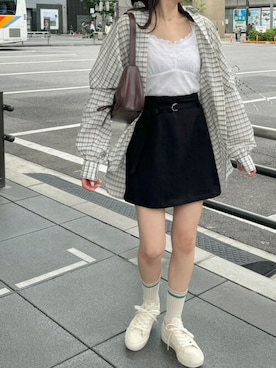 「earth music&ecology（アースミュージックアンドエコロジー）のアイテム」を使った、earth music&ecology officialさん（レディース・156cm）の夏コーディネート