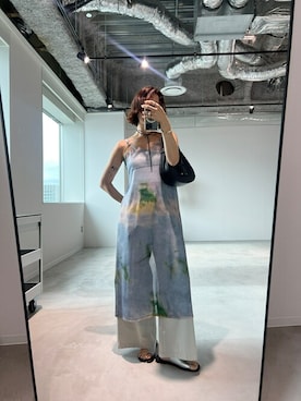 「シアーワンピース」｜「アイテム（グレー系）」を使った、ERIKO24さん（レディース・164cm）の夏コーディネート