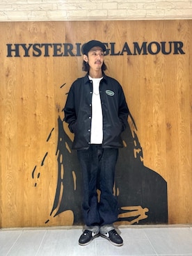 「HYSTERIC GLAMOUR（ヒステリックグラマー）のアイテム（ナイロンジャケット）」を使った、森 拓巳さん（メンズ・176cm）の秋コーディネート