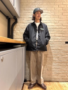 「HYSTERIC GLAMOUR（ヒステリックグラマー）のアイテム（ナイロンジャケット）」を使った、森 拓巳さん（メンズ・176cm）の冬コーディネート