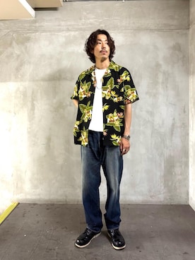 「シャツ 」｜森 拓巳さん（メンズ・175cm）の夏コーディネート