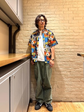 「シャツ 」｜森 拓巳さん（メンズ・175cm）の夏コーディネート