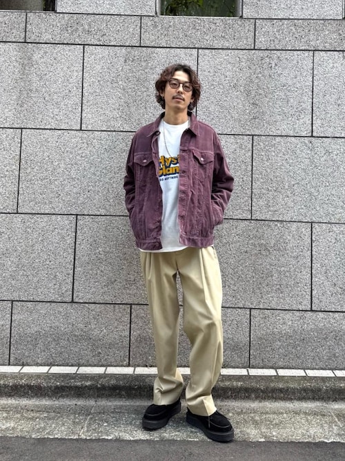 1タック ワイドチノパンツ