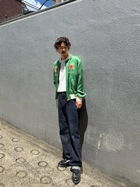 「HYSTERIC GLAMOUR（ヒステリックグラマー）のCIRCLE HEAD Tシャツ2PACS（Tシャツ/カットソー）」を使った、森 拓巳さん（メンズ・175cm）の夏コーディネート