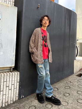 「ロック」｜「アイテム（ローファー）」を使った、森 拓巳さん（メンズ・175cm）の夏コーディネート