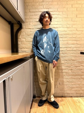 「HYSTERIC GLAMOUR（ヒステリックグラマー）のアイテム（チノパンツ）」を使った、森 拓巳さん（メンズ・175cm）の夏コーディネート