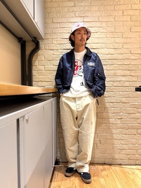「アイテム（ミリタリージャケット）」を使った、森 拓巳さん（メンズ・175cm）の秋コーディネート