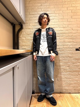 「ロック」｜「アイテム（ローファー）」を使った、森 拓巳さん（メンズ・175cm）の秋コーディネート