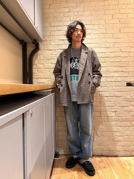 「アイテム（その他アウター）」を使った、森 拓巳さん（メンズ・175cm）の秋コーディネート